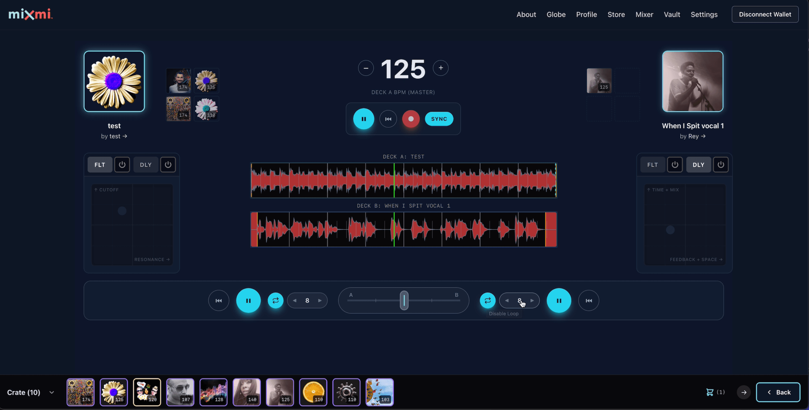 Professional Mixer Interface